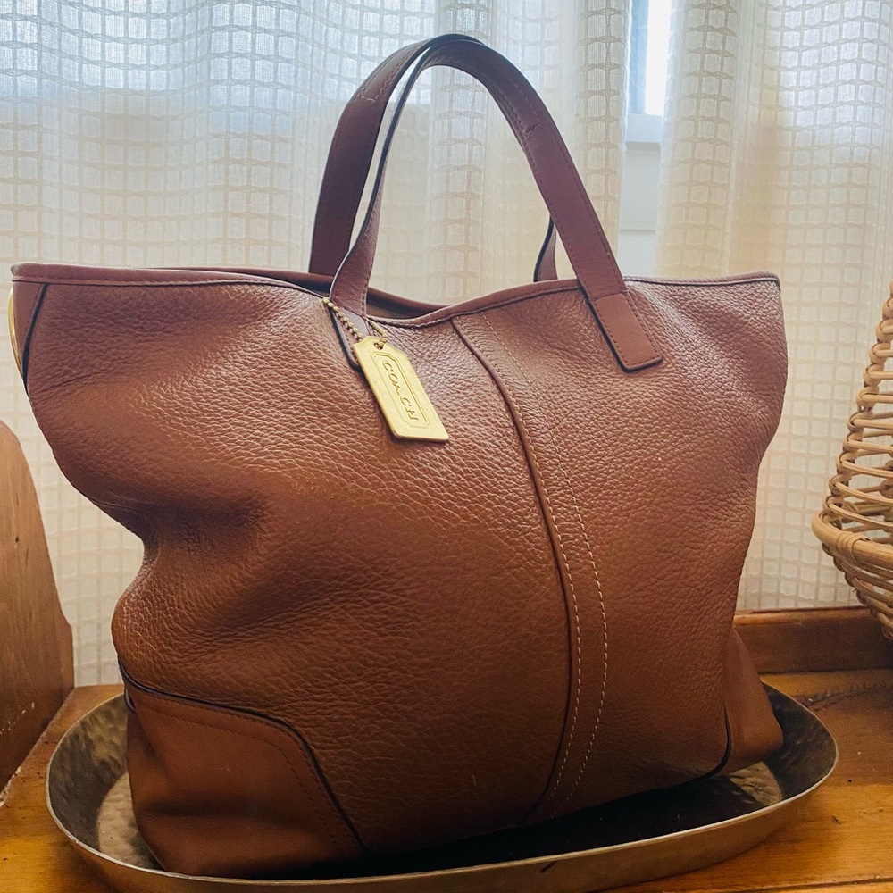 Coach Hadley Luxe Grain Leather Saddle Bag